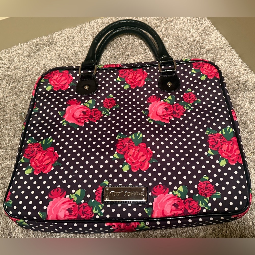 Betsey Johnson Floral Laptop Bag